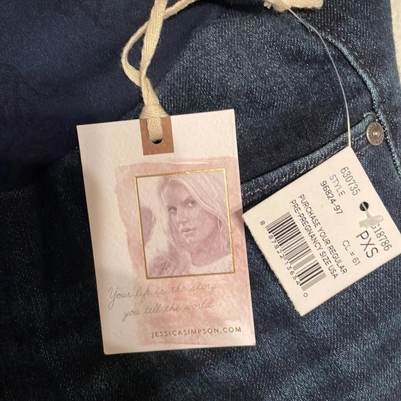 Maternity Jeans Jessica Simpson Petite Extra Small Skinny Jeans NWT Full Panel - Picture 8 of 10